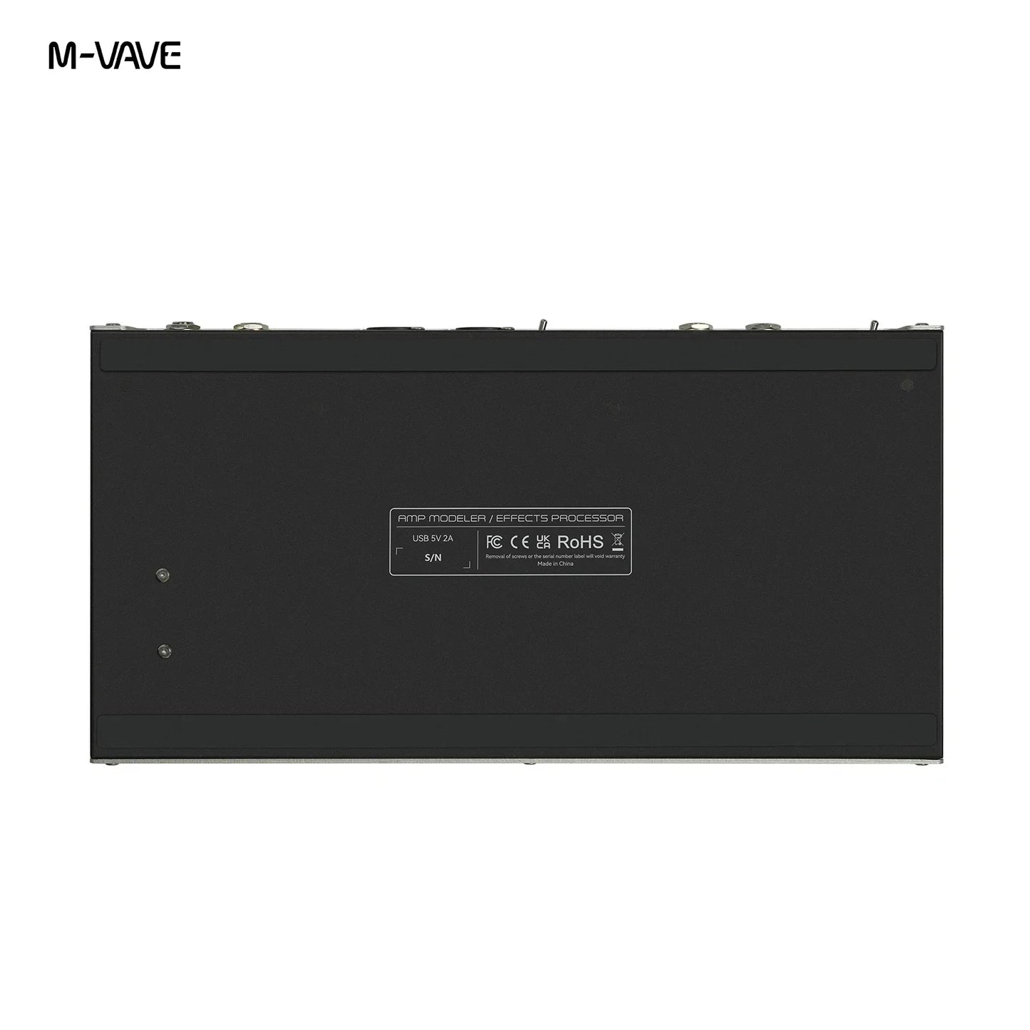 Black m-vave mk300 electric guitar bass processor pedal 150s looper with matte finish and silver labeling modules midi daw