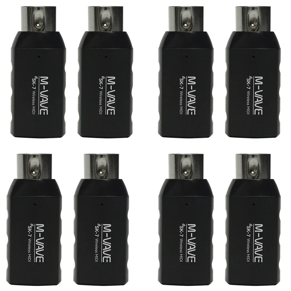 Black m-wave sk7 midi adapter wireless transmitter with metallic connectors for receiver transmitter rechargeable use