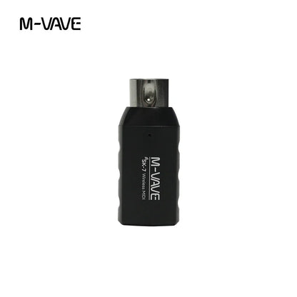 Black m-vave sk7 midi adapter mini wireless midi receiver with metallic connector for plug and play transmission system