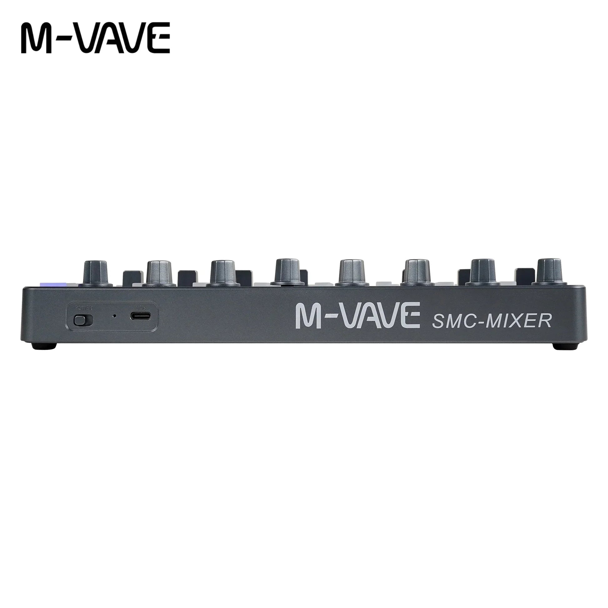 M-vave smc-mixer gray midi controller with 8 knobs 8 faders usb type-c power supply for music creation