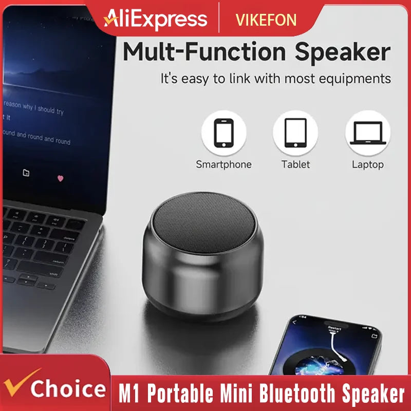 Black cylindrical portable bluetooth speaker with matte finish and circular grille for outdoor subwoofer speaker use