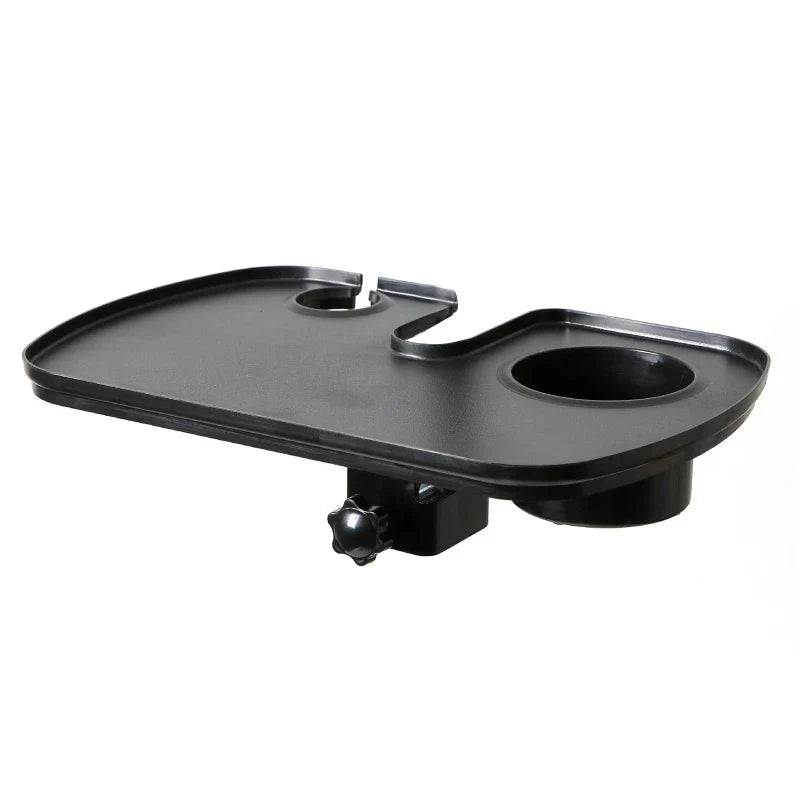 Black plastic m2ec adjustable microphone stand multi functional bracket shelf portable tray with two cup holders and clamp
