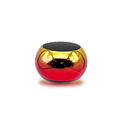M3 wireless bluetooth speaker sound box metallic red and gold spherical mini portable stereo surround subwoofer with black grille