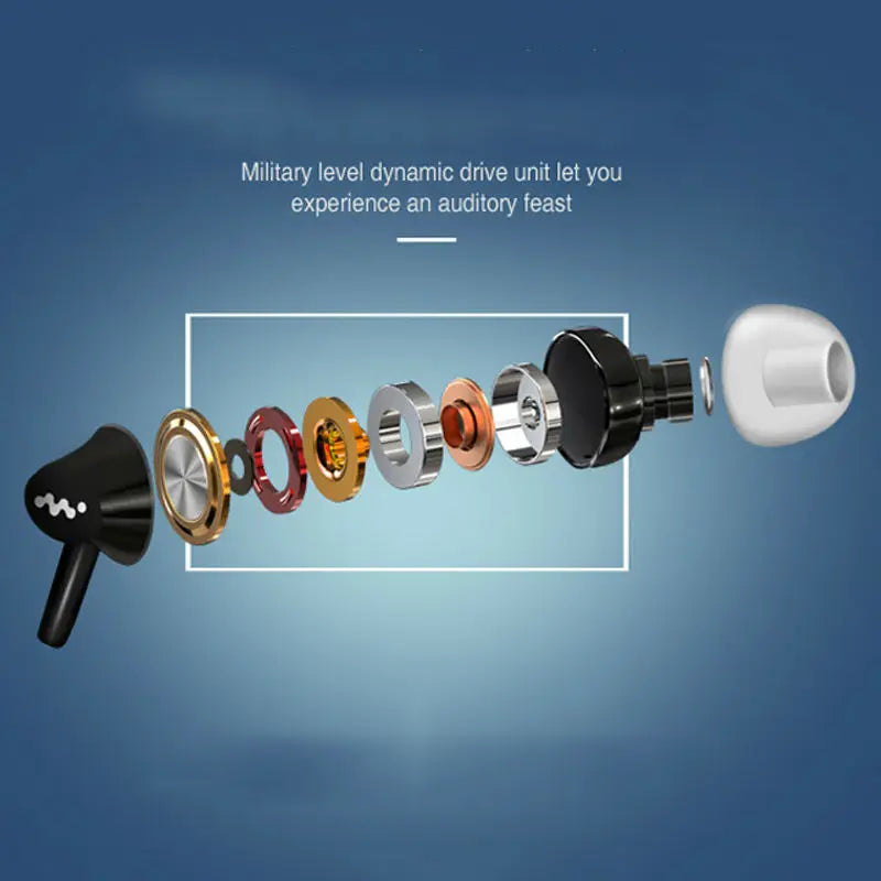 Black m8 heavy bass in ear earphone with mic qulity earbud and metallic gold silver copper rings for iphone samsung sony
