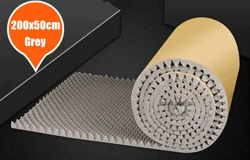 Grey acoustic foam roll 200x50cm with egg sound insulation design for high density sound insulation panels