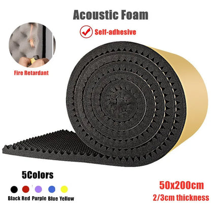 Make friend black self-adhesive acoustic foam roll with egg sound insulation panels for high density soundproofing