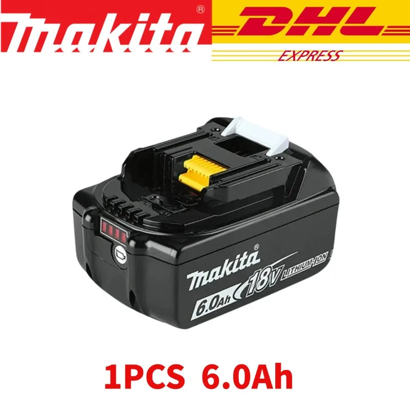 Black makita 18v lithium-ion battery with yellow connector and red led indicator for makita djv182z brushless 18v 340w jigsaw cordless barrel handle