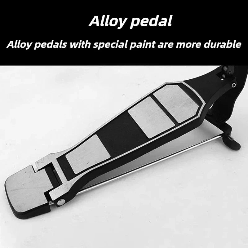 Black and silver alloy drum pedal with durable special paint finish for metal cymbal stand jazz drum accessories