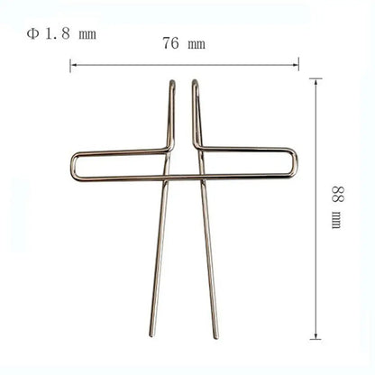 Silver metal music book clip with cross design and precise dimensions for page holder pianos and cooking recipe magazines