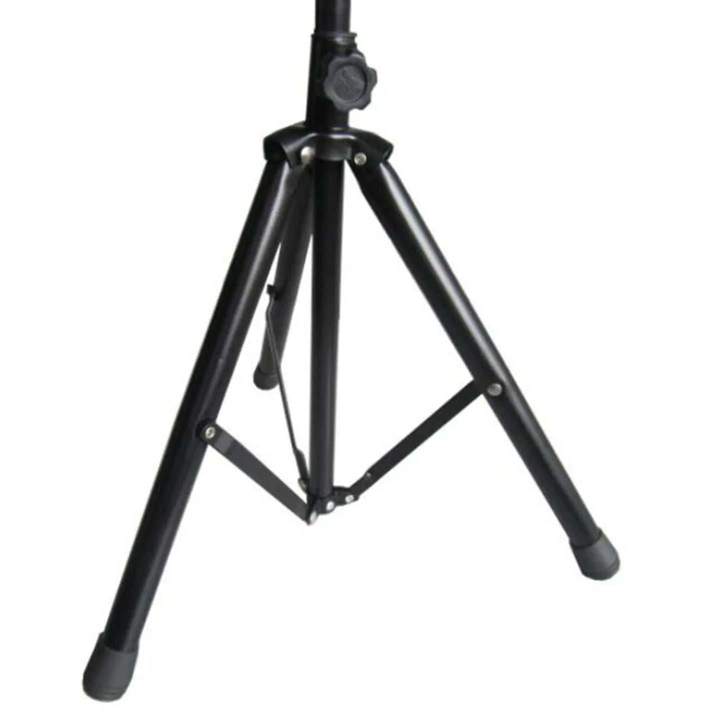 Black metal trombone stand height adjustable foldable compact tripod with rubber feet for industry standard trombone