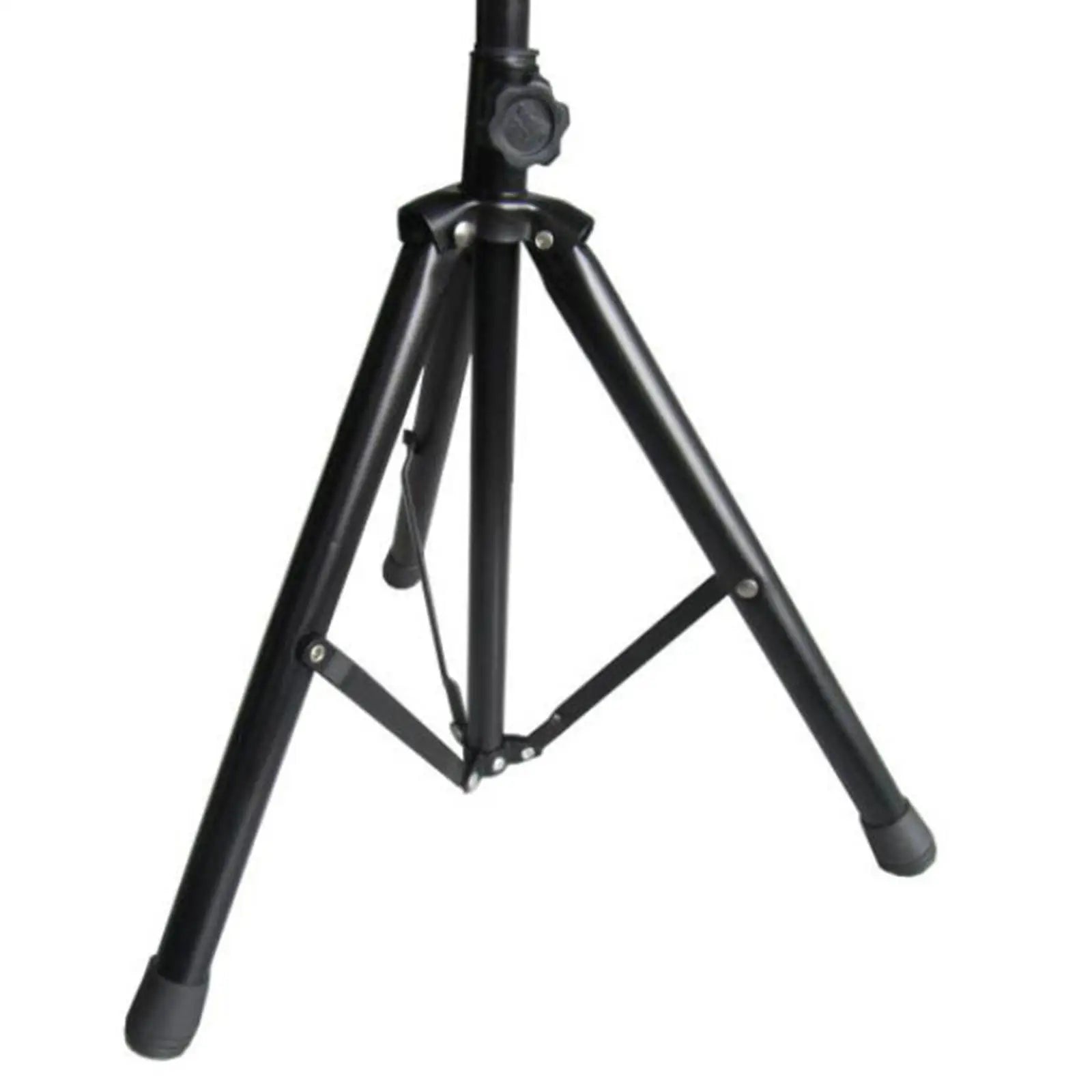Black metal trombone stand height adjustable foldable compact tripod with rubber feet for industry standard trombone instruments