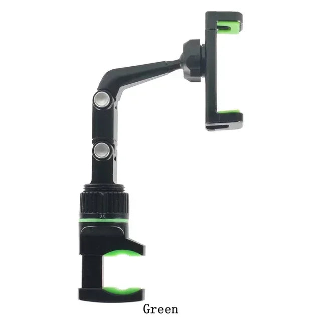 Black and green adjustable mic stand phone holder with flexible arm for secure live broadcast bracket and music stand clamp use