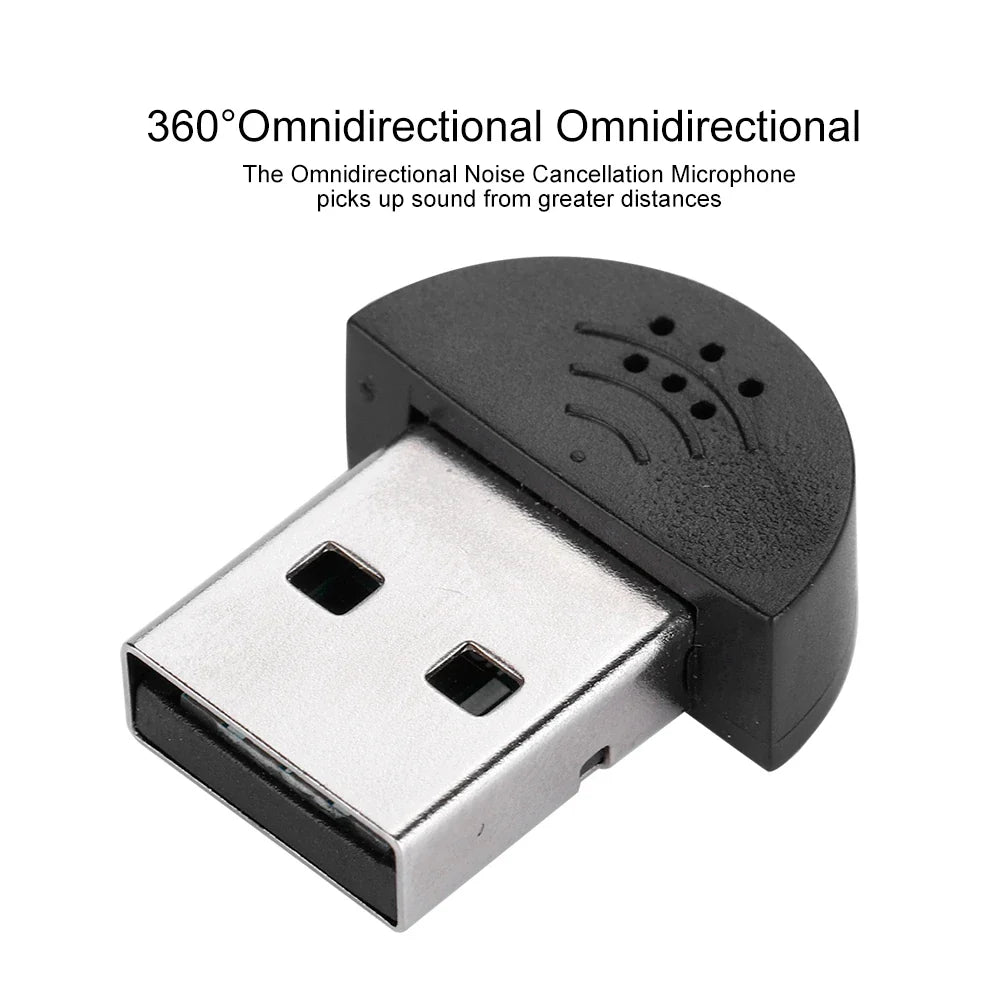 Portable usb mini black and silver usb-powered omnidirectional noise cancellation microphone with curved design for studio speech