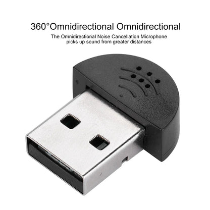 Portable usb mini black and silver usb-powered omnidirectional noise cancellation microphone with curved design for studio speech