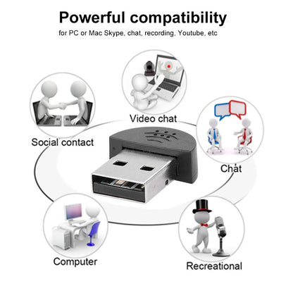 Black and silver portable usb mini wireless microphone adapter for mini studio speech and recording on computer pc