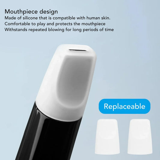 White silicone mouthpiece for midi electronic saxophone digital wind instrument tone multifunctional rechargeable device