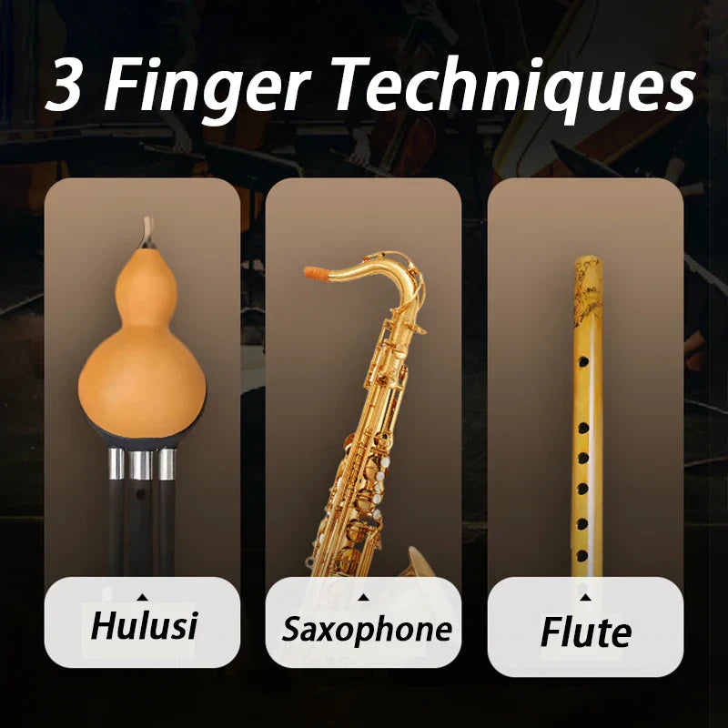 Golden midi electronic wind instrument with intricate keywork and bluetooth electric saxophone led screen display