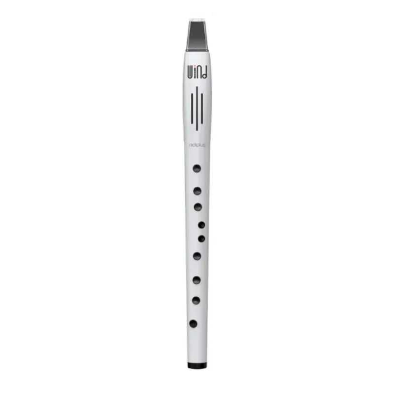 Silver wind brand mini digital pocket tin whistle with black finger holes and sleek wood instrument imitation design
