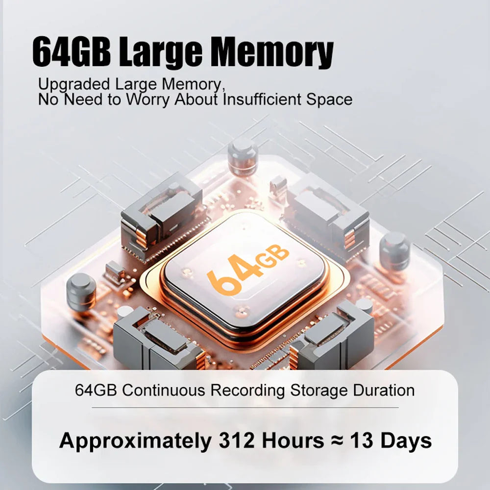 Mini digital voice recorder with 64gb gold and silver memory chip for 1536kbps hd recording and lawyer legal evidence use