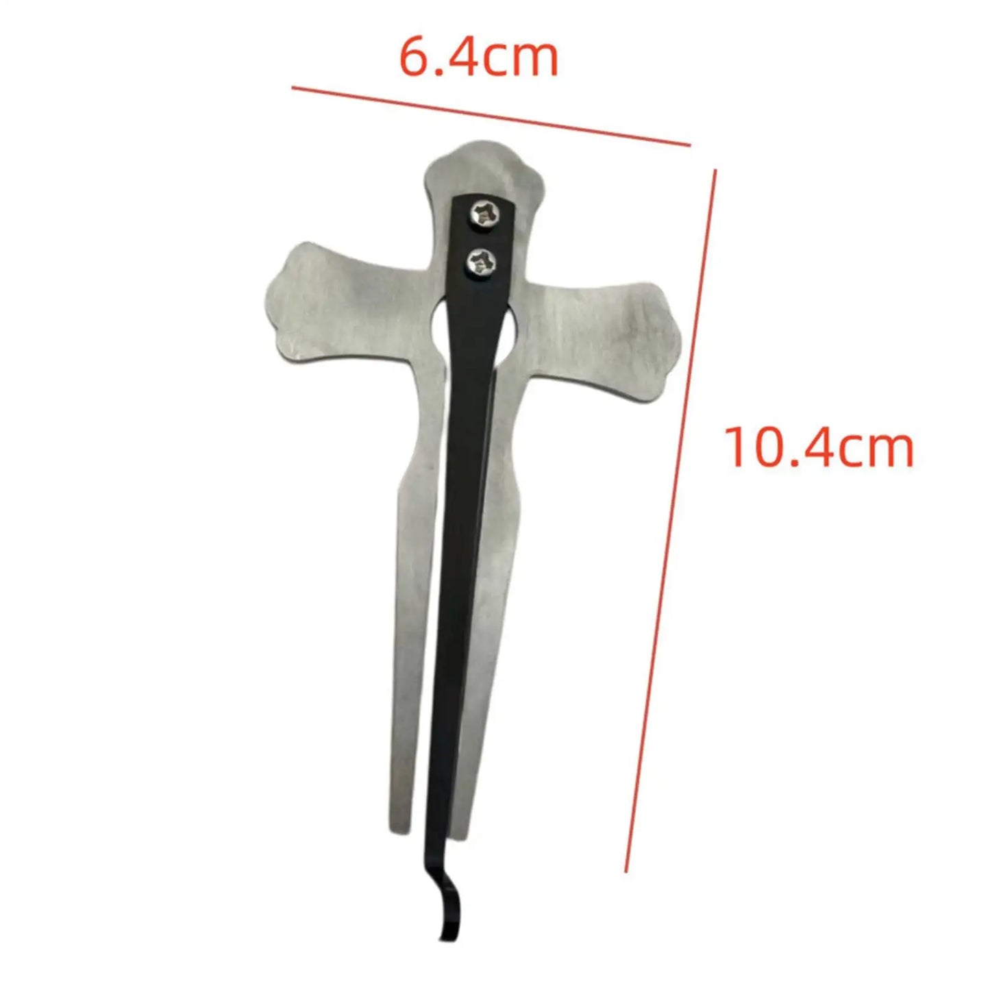 Silver and black metal mini jaw harp beginner with central screws for beginner friendly mouth music instrument use