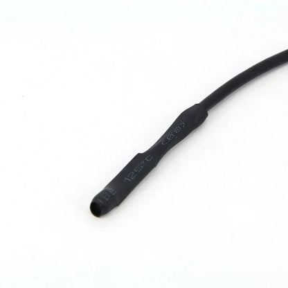 Black heat shrink tubing with printed specifications for mini microphone pickup 12v sound monitor cctv camera dvr system cable