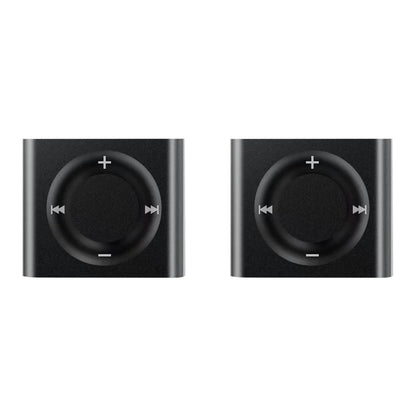 Black rectangular mini mp3 music player with metal clip support tf card touch tone rechargeable and circular control buttons
