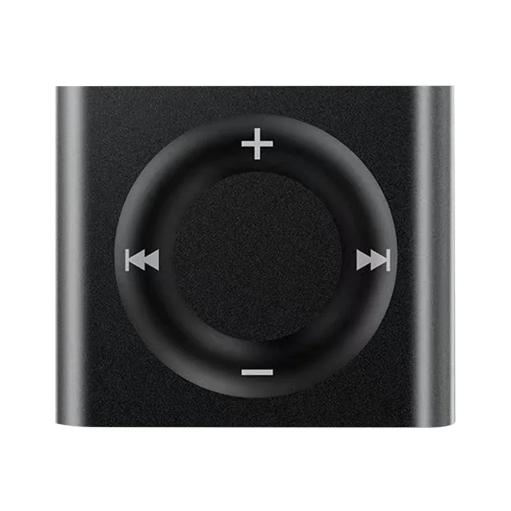 Black metal mini mp3 music player with touch tone rechargeable feature, support tf card, and circular control pad