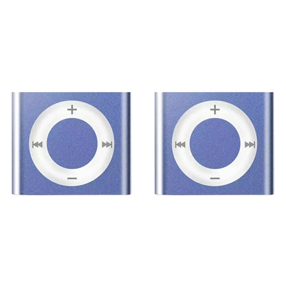 Two metallic blue mini mp3 music players with metal clip-on and support tf card for 64g expansion use by students