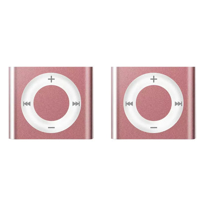 Rose gold mini mp3 music player with brushed metal finish and white touch tone rechargeable control supports tf card
