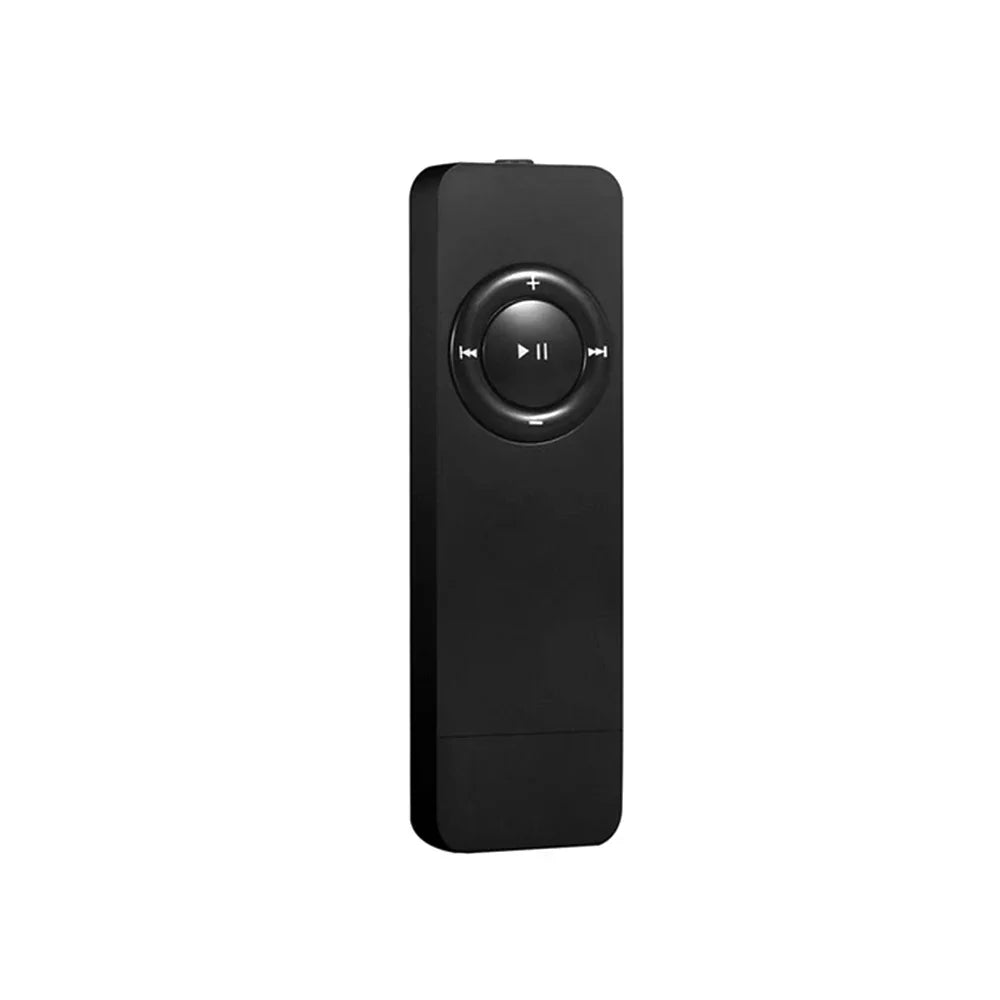 Black rectangular mini mp3 player 2025 with circular control buttons supports lossless sound music and micro tf card