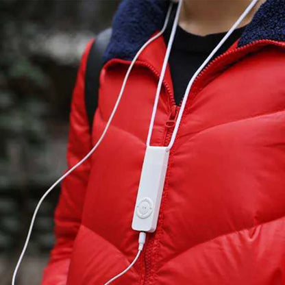 White rectangular mini mp3 player 2025 with integrated controls wired earphones supports lossless sound music and micro tf card
