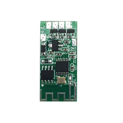 Green rectangular mini rgb bluetooth-compatible light strip controller with black integrated circuits and silver connectors