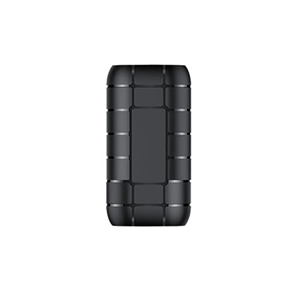 Black rugged digital recording device with textured grid pattern and reinforced edges mini voice activated recorder