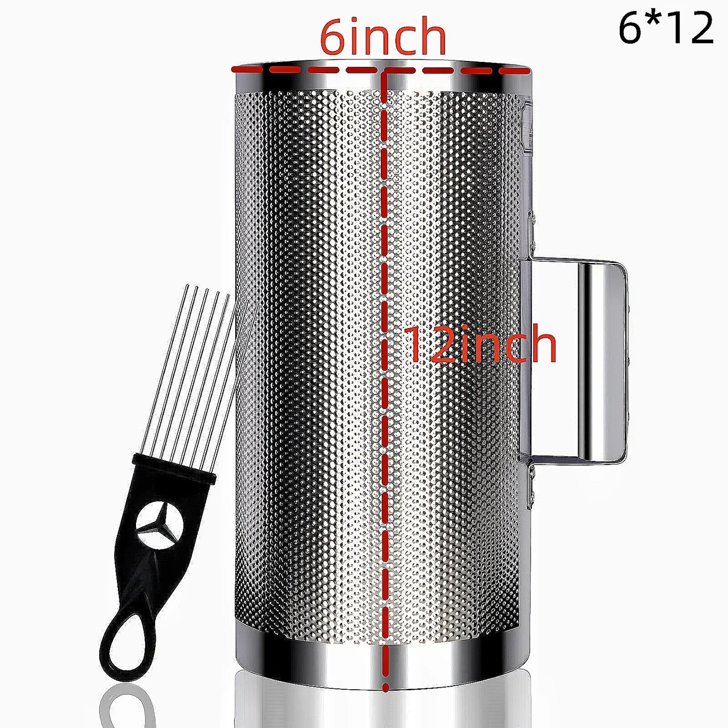 Silver metallic miwayer guira stainless percussion guiro instrument puerto rico with perforated surface and side handle