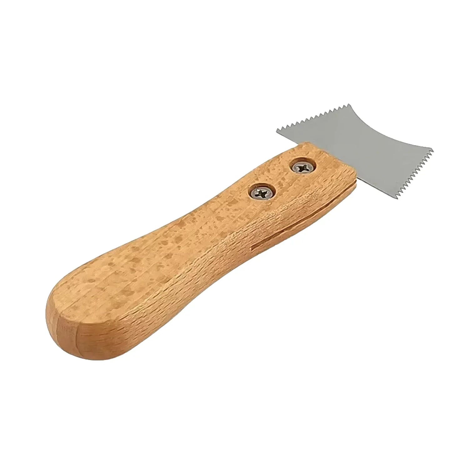 Miwayer guitar cleaning file with wooden handle and silver serrated blade for slotting hole fret nut saddle cleaning