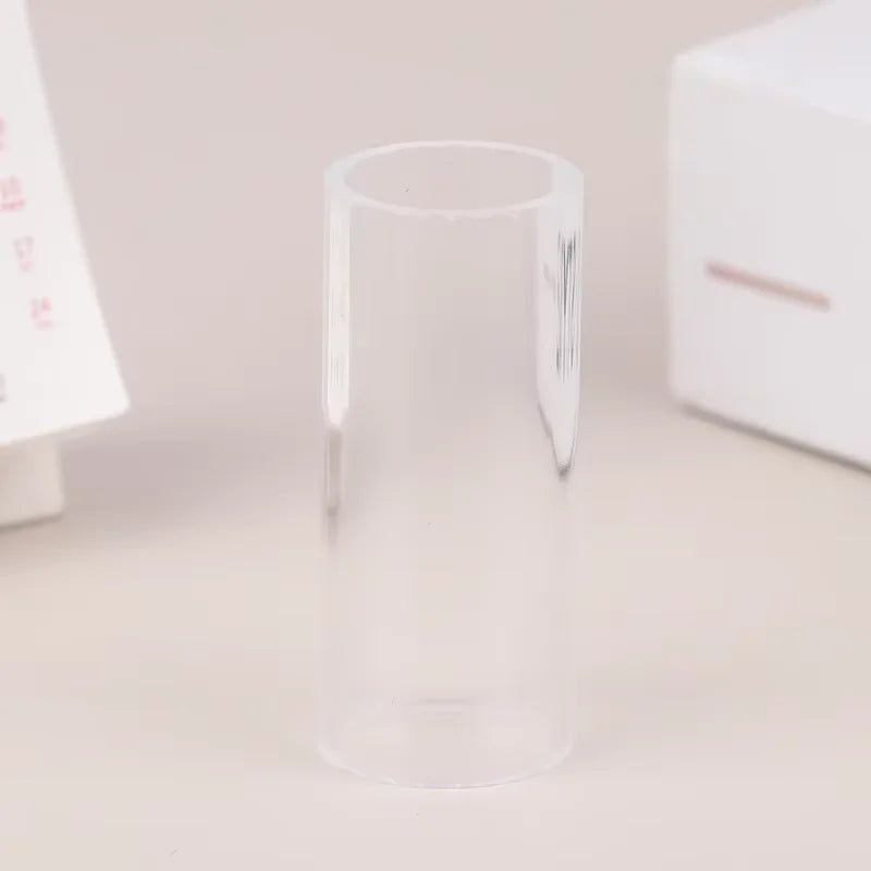 Clear cylindrical glass container with textured vertical ridges for miwayer guitar slider 60mm bass guitar accessorie
