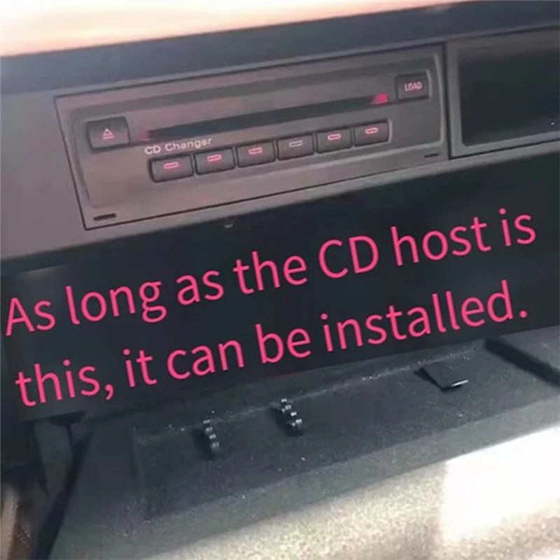 Black mmi 2g bluetooth cd changer with red illuminated buttons and load button adapter foraudi a6l music adapter car