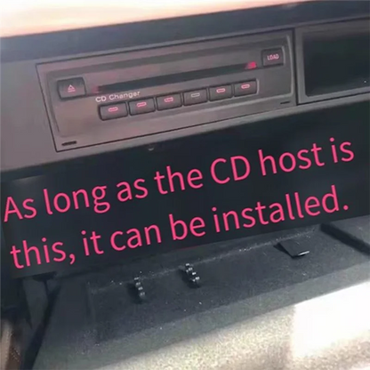 Black mmi 2g bluetooth cd changer with red illuminated buttons and load button adapter foraudi a6l music adapter car