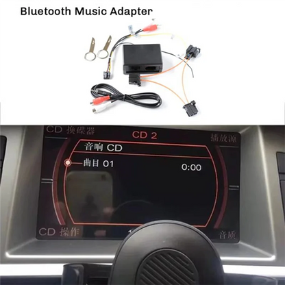 Black rectangular mmi 2g bluetooth music adapter with wiring for adapter foraudi a6l car music adapter use