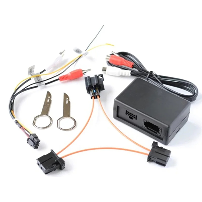 Black rectangular mmi 2g bluetooth music adapter car audio adapter foraudi a6l with multiple connectors and cables