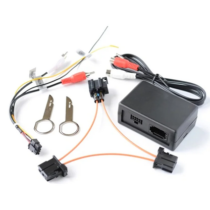 Black rectangular mmi 2g bluetooth music adapter car audio adapter foraudi a6l with multiple connectors and cables
