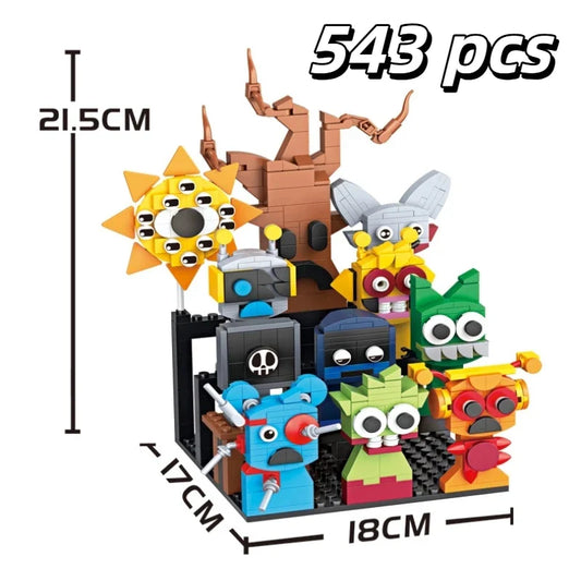 Colorful moc game sprunki building blocks horror anime friends figures bricks made of plastic for collectible toys sets