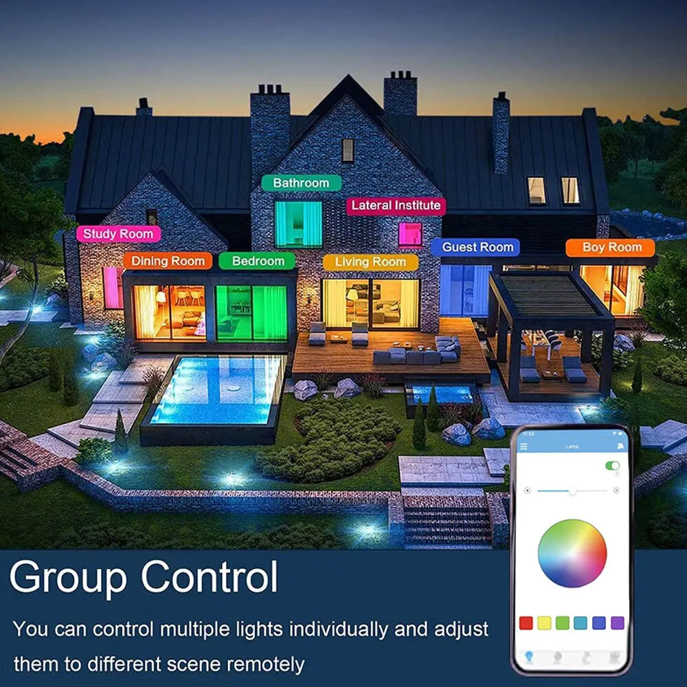 Smart ceiling lights with bluetooth music light and rgb dimming controlled via app for modern ceiling lamps