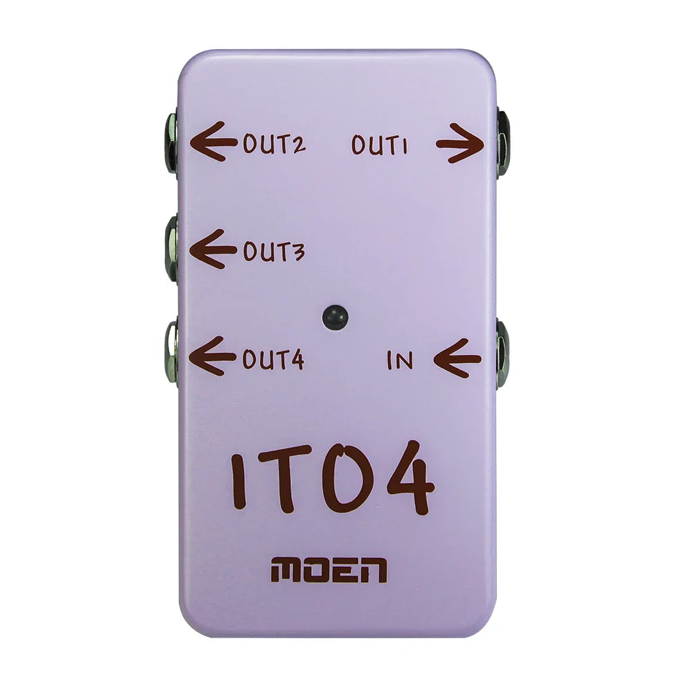 Lavender moen it04 audio effects pedal with four output and one input jack 4 monaural jack impedance size 100x65x61mm weight 140g