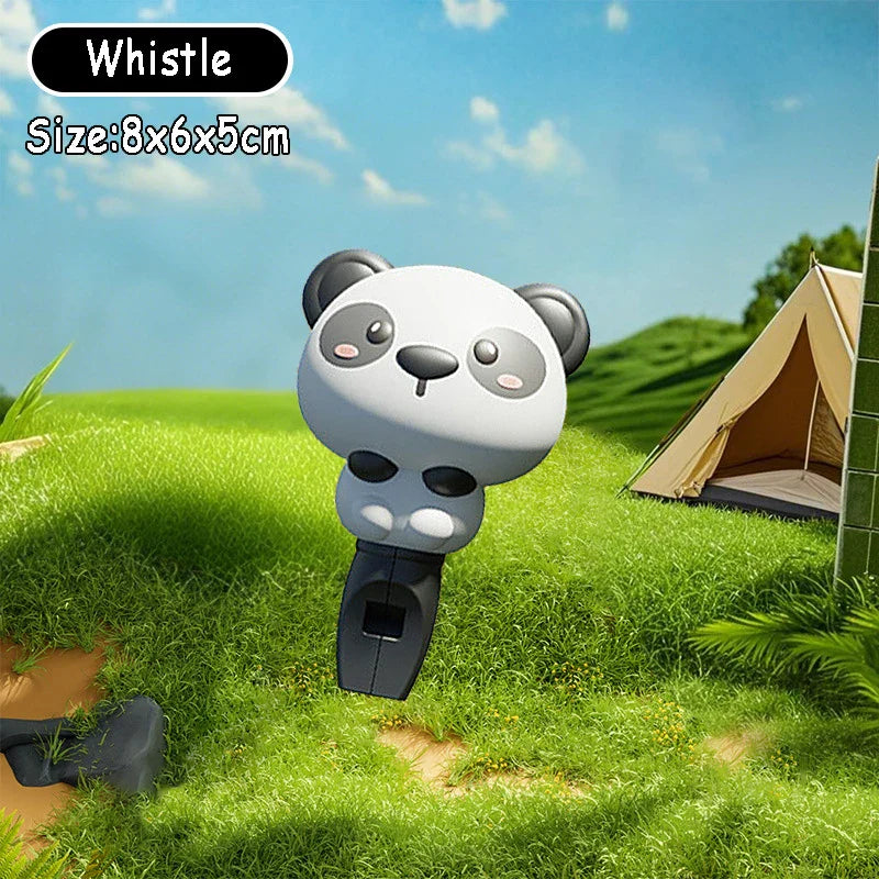 Cute panda-shaped whistle made of black and white plastic for montessori music instruments toy baby education