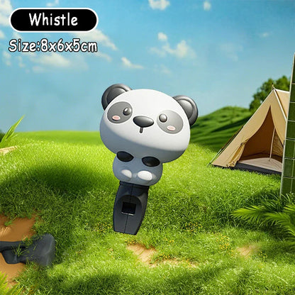 Cute panda-shaped whistle made of black and white plastic for montessori music instruments toy baby education