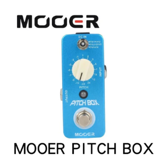 Mooer mps1 pitch box effect pedal harmony in blue with cream knob and silver footswitch for compact guitar bass use