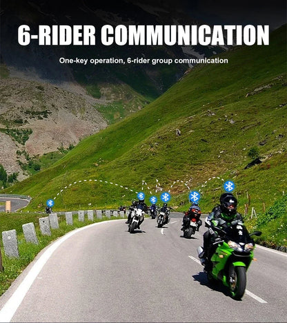 Green motorcycle with black accents paired with mornystar s8 intercom motorcycle helmet headset for type beat music sharing