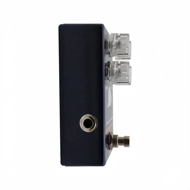 Dark blue moskyaudio cloud drive classic clean overdrive guitar effect pedal with flexible dual band eq and metal footswitch