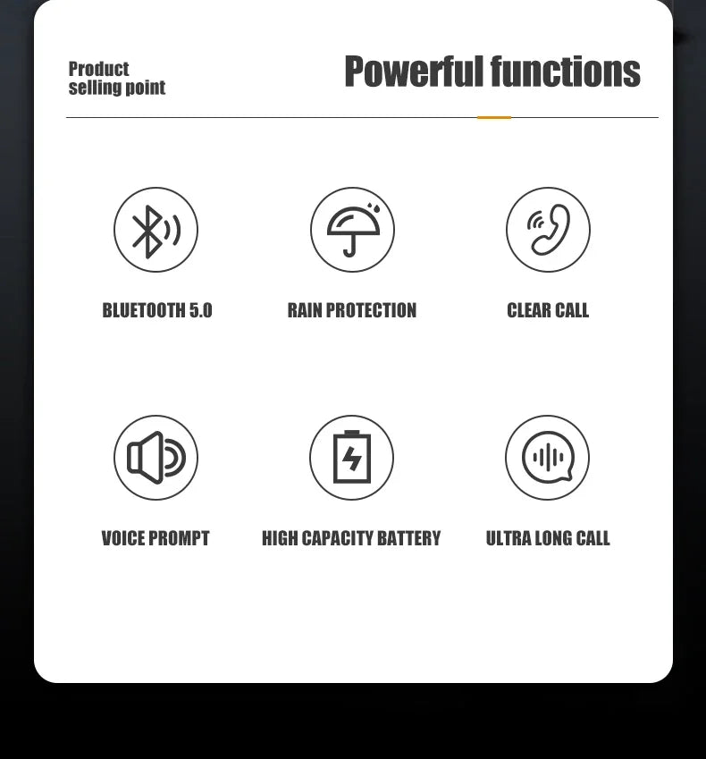 Bluetooth 5.0 motorcycle bluetooth helmet headset wireless earbuds with rain protection noise reduction moto earphone